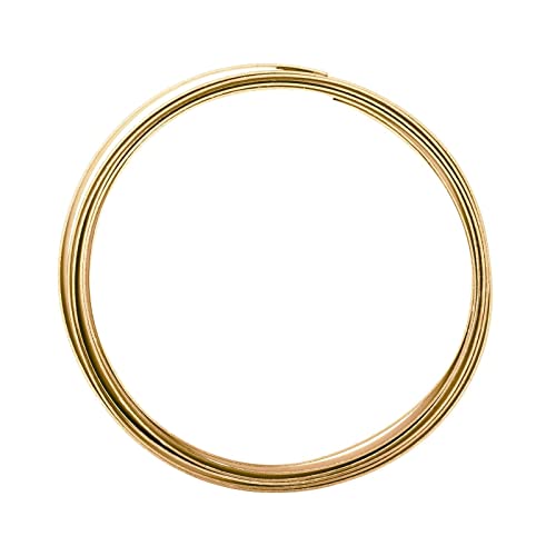 Vaessen Creative 24251-003 Aludraht Flach Schmuck, Aluminium, Light Gold, 250 x 1 x 0.021 cm von Vaessen Creative