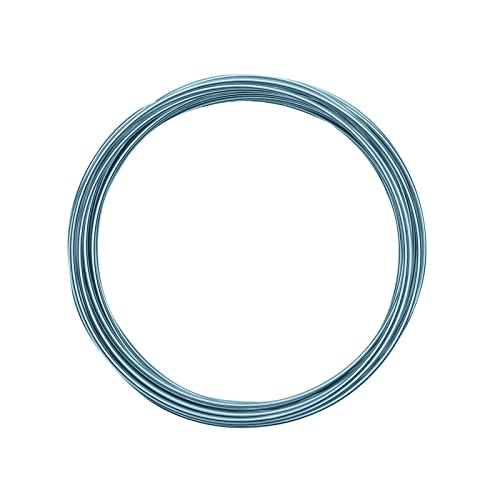 Vaessen Creative Aluminiumdraht, 1.5mm x 5m, Aluminium Wire, Basteldraht, Dekodraht, Floristikdraht Aludraht Schmuck 1,5 mm x 5 Meter | Biegsam Schmuckdraht Eisblau, ice blue, 500 x 0.15 x 0.15 cm von Vaessen Creative