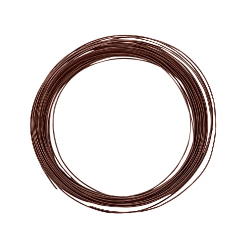 Vaessen Creative Aluminiumdraht, 0.8mm x 15m, Aluminium Wire, Basteldraht, Dekodraht, Floristikdraht Aludraht Schmuck 0,8 mm x 15 Meter | Biegsam Schmuckdraht Braun, Brown, 1500 x 0.01 x 0.2 cm von Vaessen Creative