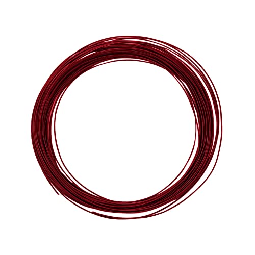 Vaessen Creative Aluminiumdraht, 0.8mm x 15m, Aluminium Wire, Basteldraht, Dekodraht, Floristikdraht Aludraht Schmuck 0,8 mm x 15 Meter | Biegsam Schmuckdraht Rot, red, 1500 x 0.01 x 0.2 cm von Vaessen Creative