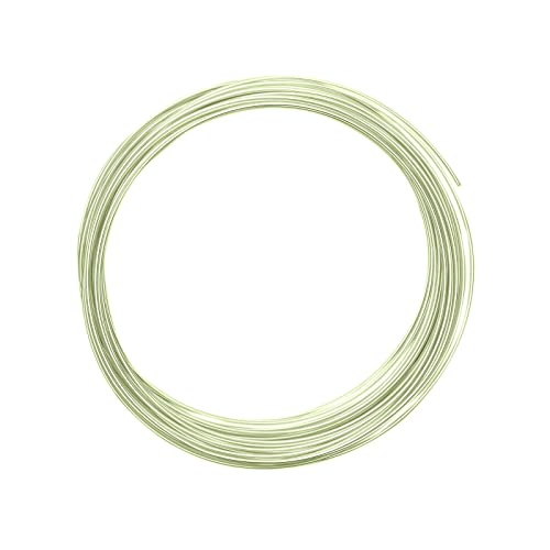 Vaessen Creative Aluminiumdraht, 1mm x 10m, Aluminium Wire, Basteldraht, Dekodraht, Floristikdraht Aludraht Schmuck 1 mm x 10 Meter | Biegsam Schmuckdraht Apfelgrün, Apple Green, 100 x 0.1 x 0.1 cm von Vaessen Creative