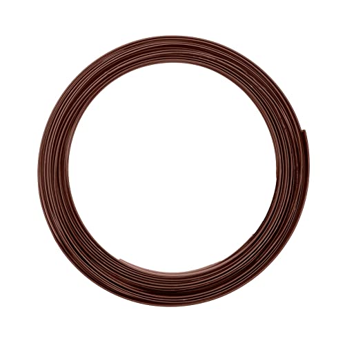 Vaessen Creative Aluminiumdraht, 5 x 1mm, 5m, Aluminium Wire, Basteldraht, Dekodraht, Floristikdraht Aludraht Flach Schmuck 5 x 1 mm x 5 Meter | Biegsam Schmuckdraht Braun, Brown, 500 x 0.5 x 0.1 cm, 24235-016 von Vaessen Creative