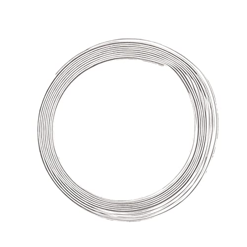 Vaessen Creative Aluminiumdraht, Flat, Silber, 5mm x 3m, Aluminium Wire, Basteldraht, Dekodraht, Floristikdraht Aludraht Flach Schmuck 5 mm x 3 Meter | Biegsam Schmuckdraht, 300 x 0.5 x 0.5 cm von Vaessen Creative