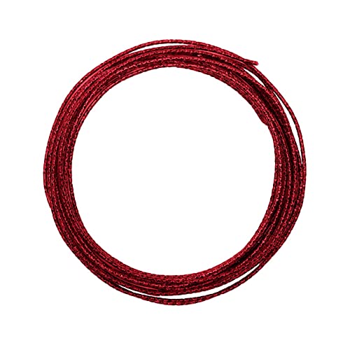 Vaessen Creative Aluminiumdraht, Hammer, m, Aluminium Wire, Basteldraht, Dekodraht, Floristikdraht Aludraht Prägung Rund Schmuck 2 mm x 5 Meter | Biegsam Schmuckdraht Rot, red, 500 x 0.2 x 0.2 cm von Vaessen Creative