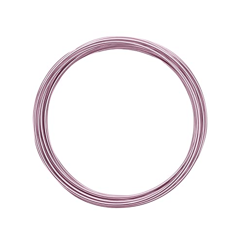 Vaessen Creative Aluminiumdraht, Rosa, 1.5mm x 5m, Aluminium Wire, Basteldraht, Dekodraht, Floristikdraht Aludraht Schmuck 1,5 mm x 5 Meter | Biegsam Schmuckdraht Rose, 500 x 0.15 x 0.15 cm von Vaessen Creative