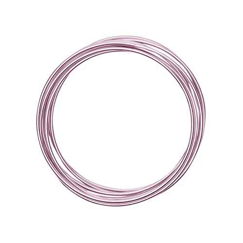 Vaessen Creative Aluminiumdraht, Rosa, 3mm x 3m, Aluminium Wire, Basteldraht, Dekodraht, Floristikdraht Aludraht Schmuck 3 mm x 3 Meter | Biegsam Schmuckdraht Rose, 300 x 3 x 3 cm, 3 von Vaessen Creative