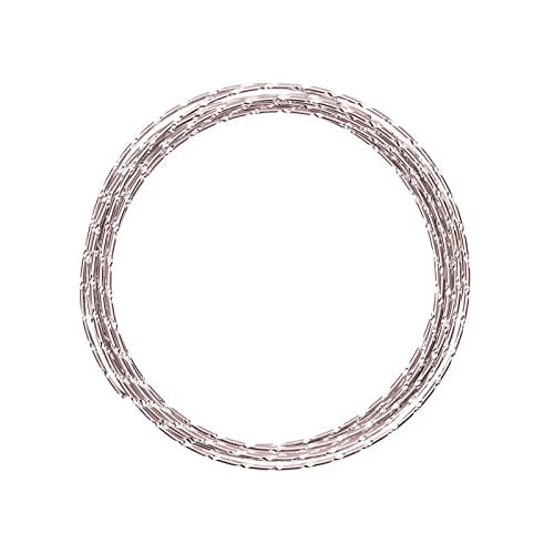 Vaessen Creative Aluminiumdraht, Zartes m, Aluminium Wire, Basteldraht, Dekodraht, Floristikdraht Aludraht Diamant Schmuck 2 mm x 5 Meter | Biegsam Schmuckdraht Pink, misty rosa, 500 x 0.2 x 0.2 cm, 5 von Vaessen Creative