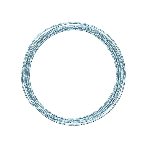 Vaessen Creative Aluminiumdraht, m, Aluminium Wire, Basteldraht, Dekodraht, Floristikdraht Aludraht Diamant Schmuck 2 mm x 5 Meter | Biegsam Schmuckdraht Eisblau, Ice blau, 500 x 0.2 x 0.2 cm von Vaessen Creative