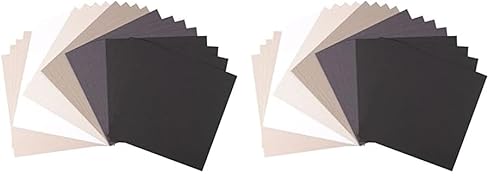 Vaessen Creative Florence Scrapbook-Papier 216 g 6x6-x24 Blatt-Multipack, schwarz, Paper, multicolor, 15 x 15 x 0.8 cm (Packung mit 2) von Vaessen Creative