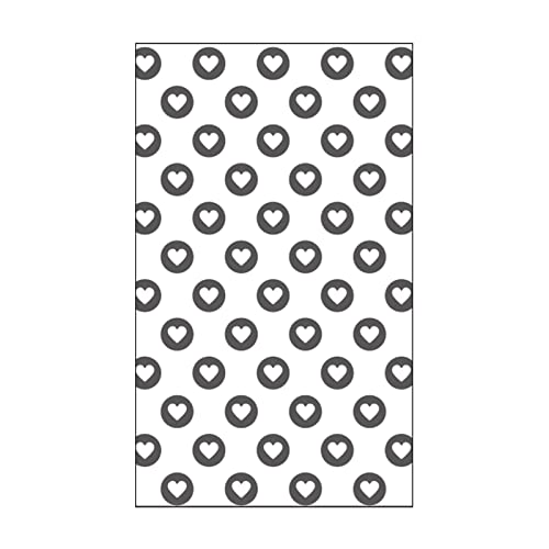 Vaessen Creative Mini Prägeschablone Embossing Folder 7, 6 x 12, 7 cm, Herz in Kreis, Muster zum Prägen, Stanzen und gestalten von DIY Scrapbook, Fotoalbum, Briefumschläge und Karten von Vaessen Creative