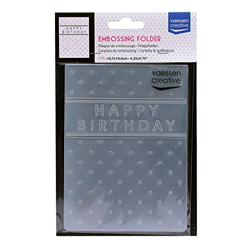 Vaessen Creative Prägefolder ""Happy Birthday"", 14.6 x 10.8 x 0.5 cm von Vaessen Creative