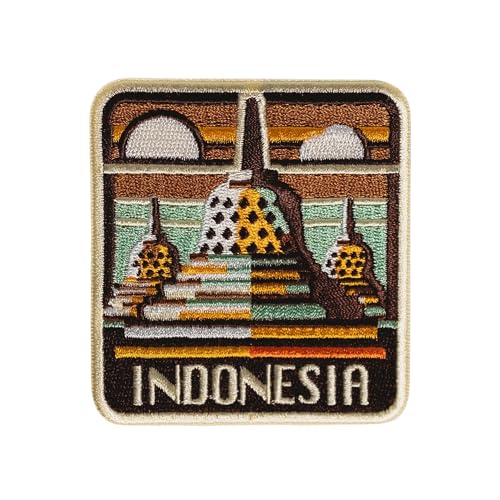 Vagabond Heart Indonesien Aufnäher zum Aufbügeln – Indonesien-Souvenir – Indonesien-Abzeichen – Indonesien Reise-Patch von Vagabond Heart