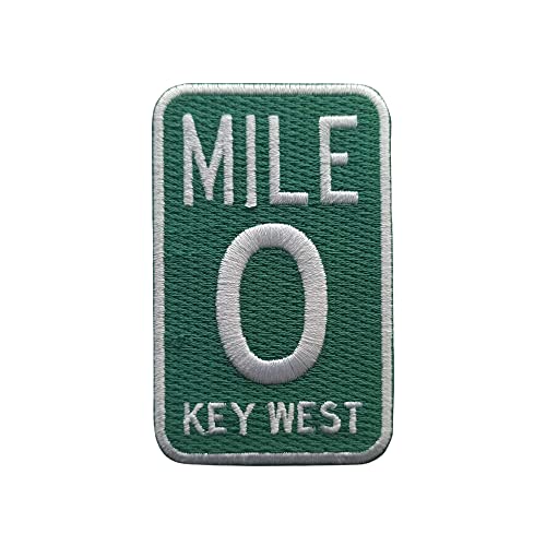 Vagabond Heart Mile 0 Key West Florida Aufnäher zum Aufbügeln – Florida Keys Souvenir von Vagabond Heart