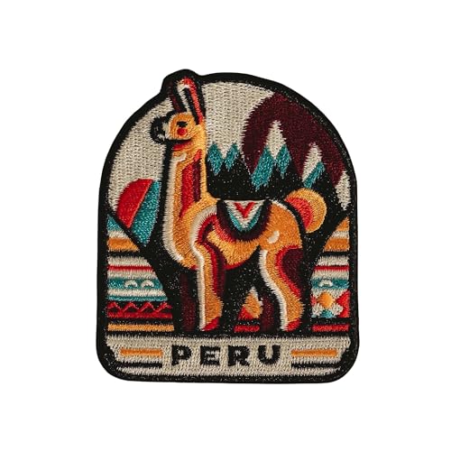 Vagabond Heart Peru Patch – Peru besticktes Souvenir-Abzeichen – Bügelapplikation von Vagabond Heart