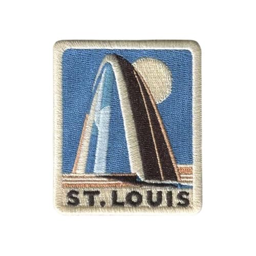 Vagabond Heart St. Louis Aufnäher – St. Louis Missouri zum Aufbügeln auf Reisen – Torbogen Souvenir von Vagabond Heart