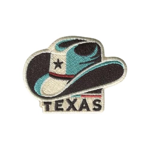 Vagabond Heart Texas-Aufnäher – Texas-Aufnäher zum Aufbügeln – Cowboyhut Texanisches Souvenir von Vagabond Heart