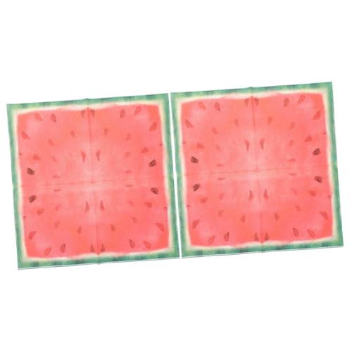 2 Sätze Wassermelonen Partytücher Partyzubehör Topper Süßigkeiten Wassermelonen Partyservietten Schüssel Urlaubszubehör Hotel Desktop Servietten Motto 40 Stück * 2 Vaguelly von Vaguelly