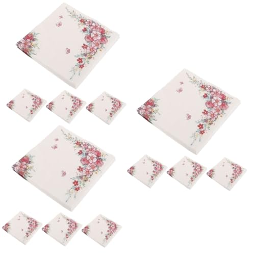 Vaguelly 3 Stück 4 Papierserviette Getränkeservietten Blumen-servietten Dekorative Feiertagsservietten Gästeservietten Mit Blumenmuster Rosa Servietten Gästeservietten Aus Papier von Vaguelly