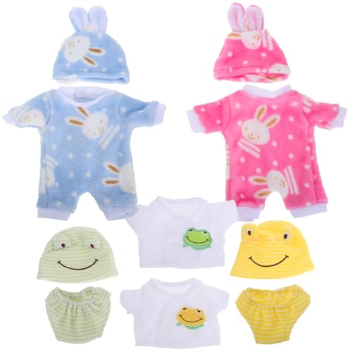 4 Sätze Puppen-Strampler Kleidung Für Wiedergeborene Babypuppen Mädchenpuppen Spielzeug Mädchen Verkleiden Sich Kleidungsoutfits Realistisches Babypuppenmädchen Polyester Vaguelly von Vaguelly