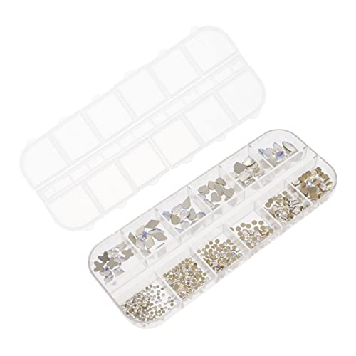 Vaguelly 1 Box Maniküre Diamanten In Ausgefallener Form Nageldekor DIY Nagelkunst Diamant Nagel Strass Aufsteller Strass Stiefel Kristalle Festival Bling Gesichts Edelsteine von Vaguelly