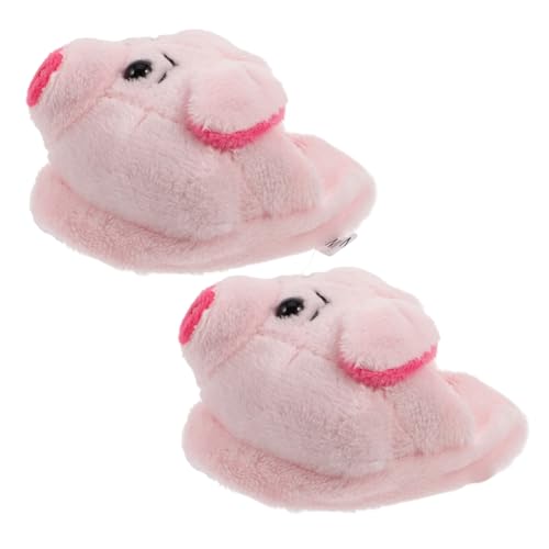 Vaguelly 1 Paar Schuhe Mini-Puppen Puppenschuhkollektion Kleidung Für Mädchenpuppen Hasenhausschuhe Für Mädchen Puppenkleidungszubehör Tierhausschuhe Schuhe Für Puppen Rosa Plüsch von Vaguelly