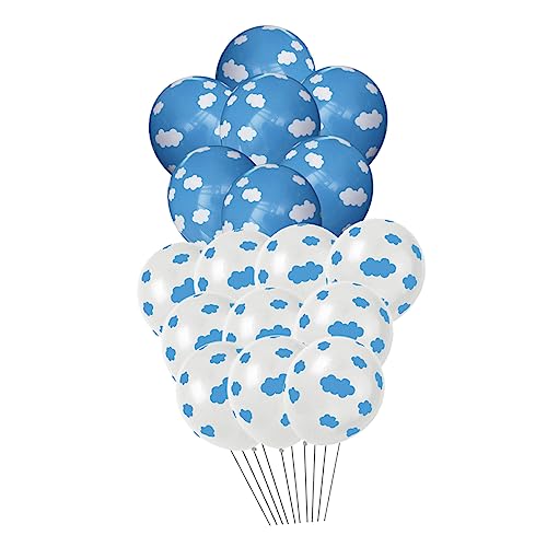 Vaguelly 1 Satz 50St Blauer himmel wolken ballon Ballonständer-Kit Ballon-Blumen-Clip Helium Ringballon wandverkleidung wand polsterung hochzeitsdeko Partyballon Latexballons Emulsion von Vaguelly