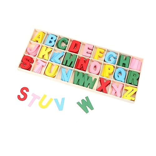 Vaguelly 1 Satz Buchstabenspielzeug aus Holz wandverkleidung Wand polsterung Lernspielzeug Spielzeug mit englischem Alphabet spielzeuge pädagogisches Spielzeug tragbares Holzalphabet Bambus von Vaguelly