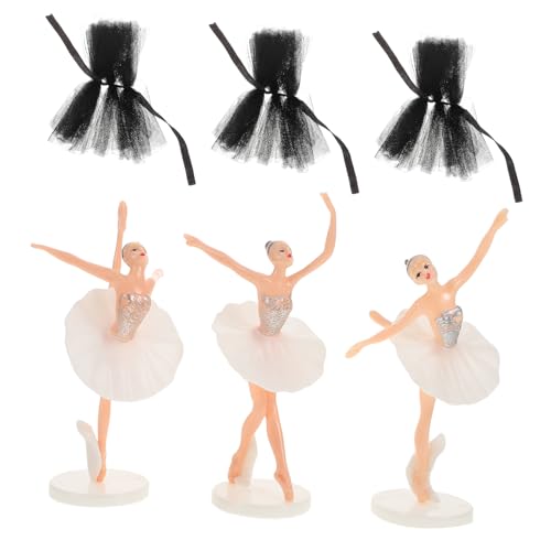 Vaguelly 1 Satz Dekorative Ballett-Ornamente Geburtstag Zeichen Mädchenfigur Ballett Kuchendekoration Ballett Figuren Deko Hochzeitsdekoration Miniaturen Kuchendekor aus Kunststoff Plastik von Vaguelly