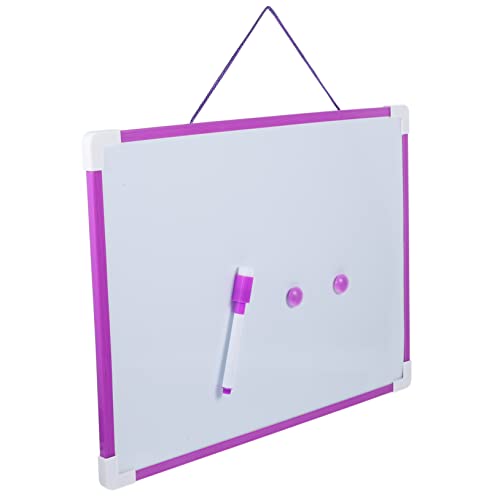 Vaguelly 1 Satz Hängetafel trocken abwischbare Lapboards Weiß Notiz Whiteboard kinder schreibtafel deko staffelei magnetisches alphabet-zeichenbrett Zeichenbrett mit Magnetstift PVC Violett von Vaguelly