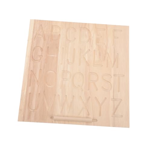 Vaguelly 1 Satz Kalligrafietafel aus Holz pädagogisches Alphabet-Übungsbrett Schreibgeräte für Kleinkinder Zeichenbrett aus Holz Übungsbrett für Buchstaben Alphabet-Trace-Tool von Vaguelly