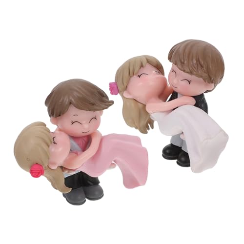 Vaguelly 1 Satz Prinzessin Umarmungspaar Kuchen Jubiläumsdekoration Funkeln Hochzeit Fee Paar Figuren Ornament Geburtstag Statue Plüsch Dekorationen Kleine Brautpaarfiguren Vinyl 2 Paar von Vaguelly