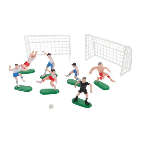 Vaguelly 1 Satz Puppenhaus-fußball-Set Fußball-kuchenaufsatz Fußballfiguren Fußballdekorationen Fußball-tischdekorationen Fußball-Kuchen-Dekoration Gymnastik-kuchenaufsatz Plastik von Vaguelly