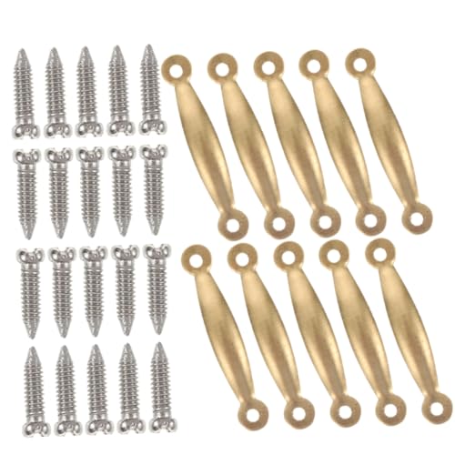 Vaguelly 1 Satz Puppenhausgriff Minis Puppenhäuser Mini-Möbelgriffe Miniaturmöbel puppenhauszubehör Dollhouse Accessories kleine Möbelaccessoires DIY Mini-Hausgriff Metall Golden von Vaguelly