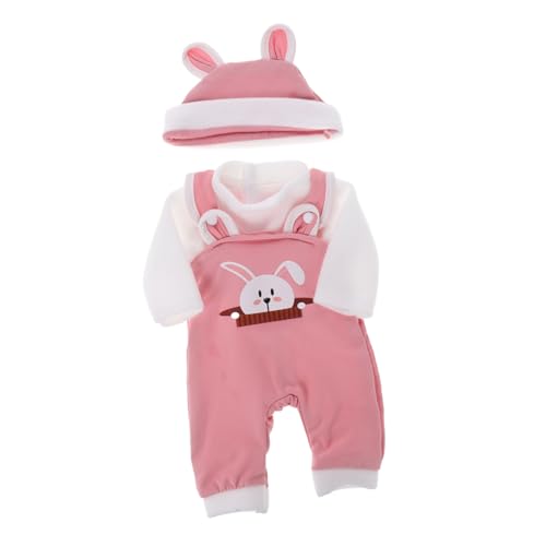 Vaguelly 1 Satz Puppenkleidung für Geburtstagsgeschenk Puppen Spielzeugpuppen Strampler für Puppe Kleidung für wiedergeborene Babypuppen Polyester Rosa von Vaguelly