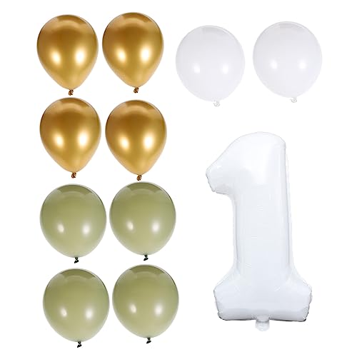 Vaguelly 1 Satz Zahlenballon Geburtstagsballons 1 Jahr Alt Geburtstag Luftballons Dekoration Weiße Verzierungen Luftballons Zum Hochzeitstag Jubiläum Requisiten Für Partyballons Emulsion von Vaguelly