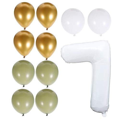 Vaguelly 1 Satz Zahlenballon Nummer 5 Ballon Dekorationen zum 7. Geburtstag Nummer 3 Ballon 1 Ballon Ballongas jahrestag balons luftballons Requisiten für Partyballons Latexballons Emulsion von Vaguelly