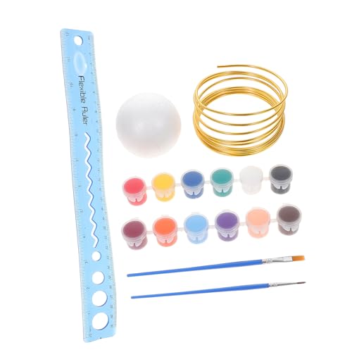 Vaguelly 1 Satz selber Machen Kleiner weißer Schaumstoffball Bastelbälle aus Schaumstoff bastelmaterial für Kinder bastelzeug für Kinder Solarsystem-Kit Planetenkugeln Acrylfarbe von Vaguelly