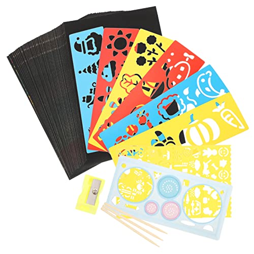 Vaguelly 1 Set Buntes Kratzpapier Lesezeichen Zeichenbrett Für Kleine Regenbogen Kratzpapier Kratzmalpapier DIY Kratzpapier Interaktives Malspielzeug Lernspielzeug Aus Metall von Vaguelly