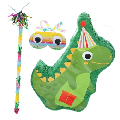 Vaguelly 1 Set Dinosaurier Pinata Neuheit Pinata Ornament Pinata Spiel Zum Geburtstag Pinata Dinosaurier Geburtstagsparty Zubehör Pinata Stab Zum Aufhängen Party Pinata von Vaguelly