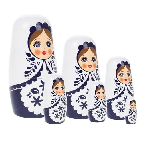 Vaguelly 1 Set Holzpuppenspielzeug Zwerge DIY Ornament Basteln Für Nesting Dolls Bastelpuppen Babuschka Puppe Ornament Bausatz Ornament Matrjoschka Für Holzbausatz von Vaguelly