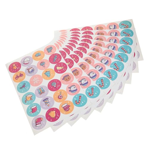 Vaguelly 10 Blätter Weihnachtsaufkleber Weihnachts präsente Sticker Belohnungsaufkleber Umschlagaufkleber Etiketten Geschenkaufkleber Geschenkverpackungsaufkleber Papier von Vaguelly