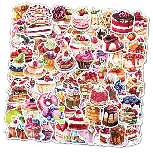 Vaguelly 100St Aufkleber Bunte Abziehbilder wiederverwendbares Stickerbuch Kuchendekorationen Fahrrad wasserflaschen Kuchen Topper Sticker Weihnachten weihnachtssticker PVC selbstklebend von Vaguelly