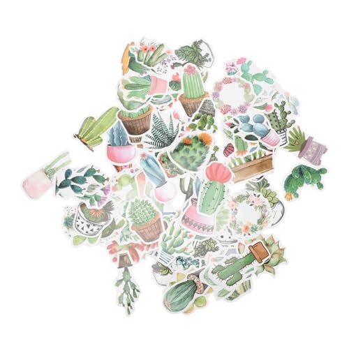 Vaguelly 100St Aufkleber für grüne Pflanzen Aufkleber Masse Aufkleber für Wasserflaschen Wiederverwendbare Sticker Reusable Stickers wandsticker saftige Aufkleber kleine Aufkleber PVC Green von Vaguelly