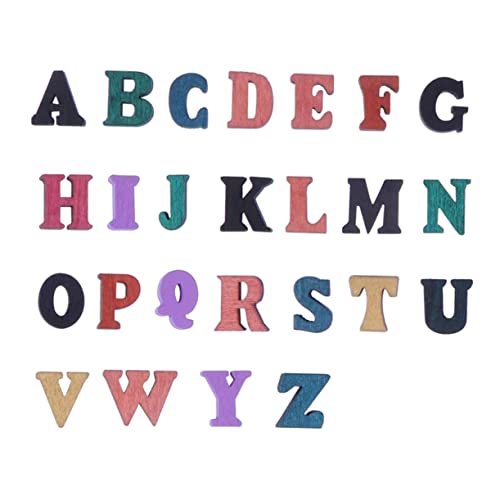 Vaguelly 100St Bastelmaterial aus Holz Scrapbook scheckheft weihnachtadeko Dekorationen dekoring Mini Alphabet-Spielzeug Puzzle-Spielzeug hölzerne Verzierungen Weihnachtsholzscheibe Bambus von Vaguelly