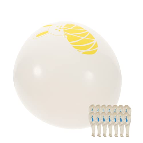 Vaguelly 100St Hasenballon Ballonpumpe Konfetti Partydekorationen Ballongirlandenstreifen Ballonständer bunny party ostern luftballons Dekorative Luftballons party feier ballon Yellow von Vaguelly