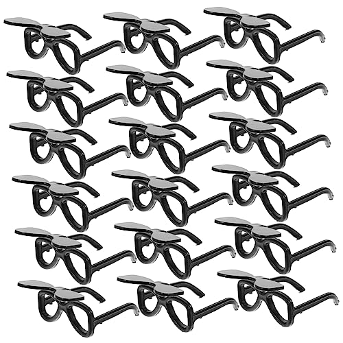 Vaguelly 100St Mini- für kinderspielzeug Spielzeugzubehör - Bachelorette Puppe Mini-Gläser zum Basteln Mini-Brille Plastik Black von Vaguelly