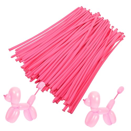 Vaguelly 100St Zauberballon Latexballon Ballonkunst Lange Ballons Ballonfiguren Blase geburtstag luftballons dekorationen Ballongas Ballonmodellierung Ballon-Ornamente Emulsion Rosa von Vaguelly