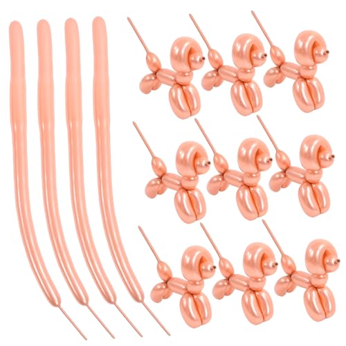 Vaguelly 100st Magischer Metallballon Luftballons Hochzeitsballons Hochzeit Dekoration Massenballons Partyzubehör Latexballons Ballonmodellierung Partyballons Rose Gold Emulsion von Vaguelly