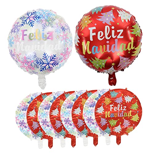 Vaguelly 10St Weihnachtsballons Dekorationen alles zum geburtstag luftballons büro dekoration office decoration Gefälligkeiten für Weihnachtsfeiern Festivalballons Aluminiumfolie von Vaguelly