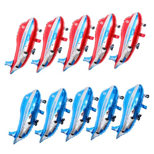 Vaguelly Luftballons Flugzeug Form Kreative Party Dekoration Aus Folie Für Kindergeburtstage Und Feiern 5 Blaue 5 Rote Luftballon Für Den Perfekten Party Spaß von Vaguelly